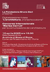 Presentazione concorso  marisa cerruti e digitalizzazione de  l'architettura, cronache e s